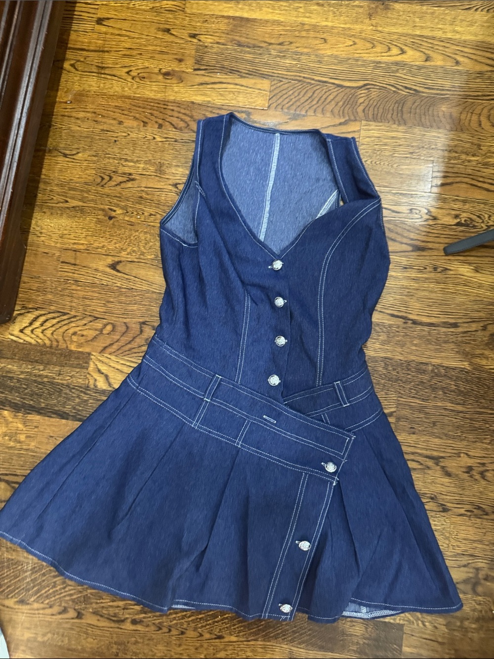 OshKosh B'gosh Dark Blue Denim Button-Front Mini Dress